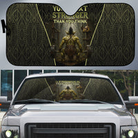 Personalized Muscular Goblin Weightlifting Auto Sun Shade Pain For Growth Dark Fantasy Gym Graphic