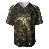Personalized Muscular Goblin Weightlifting Baseball Jersey Pain For Growth Dark Fantasy Gym Graphic