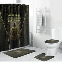 Personalized Muscular Goblin Weightlifting Bathroom Set Pain For Growth Dark Fantasy Gym Graphic