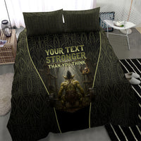 Personalized Muscular Goblin Weightlifting Bedding Set Pain For Growth Dark Fantasy Gym Graphic