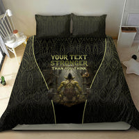 Personalized Muscular Goblin Weightlifting Bedding Set Pain For Growth Dark Fantasy Gym Graphic