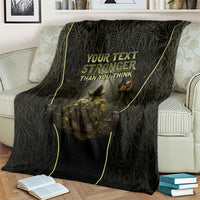 Personalized Muscular Goblin Weightlifting Blanket Pain For Growth Dark Fantasy Gym Graphic