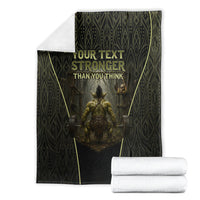 Personalized Muscular Goblin Weightlifting Blanket Pain For Growth Dark Fantasy Gym Graphic