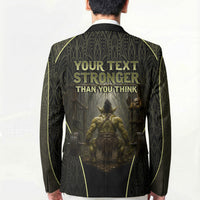 Personalized Muscular Goblin Weightlifting Blazer Pain For Growth Dark Fantasy Gym Graphic
