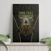 Personalized Muscular Goblin Weightlifting Canvas Wall Art Pain For Growth Dark Fantasy Gym Graphic