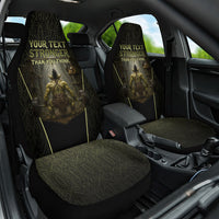Personalized Muscular Goblin Weightlifting Car Seat Cover Pain For Growth Dark Fantasy Gym Graphic