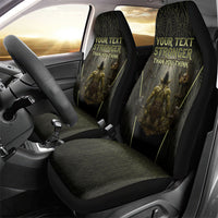 Personalized Muscular Goblin Weightlifting Car Seat Cover Pain For Growth Dark Fantasy Gym Graphic
