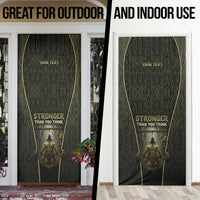 Personalized Muscular Goblin Weightlifting Door Cover Pain For Growth Dark Fantasy Gym Graphic