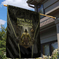 Personalized Muscular Goblin Weightlifting Garden Flag Pain For Growth Dark Fantasy Gym Graphic