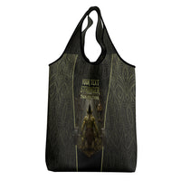 Personalized Muscular Goblin Weightlifting Grocery Bag Pain For Growth Dark Fantasy Gym Graphic