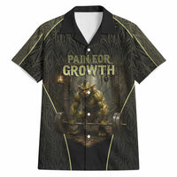 Personalized Muscular Goblin Weightlifting Hawaiian Shirt Pain For Growth Dark Fantasy Gym Graphic