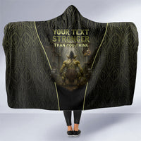 Personalized Muscular Goblin Weightlifting Hooded Blanket Pain For Growth Dark Fantasy Gym Graphic