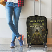 Personalized Muscular Goblin Weightlifting Luggage Cover Pain For Growth Dark Fantasy Gym Graphic