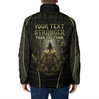 Personalized Muscular Goblin Weightlifting Padded Jacket Pain For Growth Dark Fantasy Gym Graphic