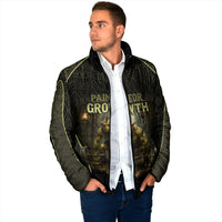 Personalized Muscular Goblin Weightlifting Padded Jacket Pain For Growth Dark Fantasy Gym Graphic