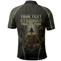 Personalized Muscular Goblin Weightlifting Polo Shirt Pain For Growth Dark Fantasy Gym Graphic