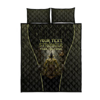 Personalized Muscular Goblin Weightlifting Quilt Bed Set Pain For Growth Dark Fantasy Gym Graphic
