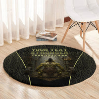 Personalized Muscular Goblin Weightlifting Round Carpet Pain For Growth Dark Fantasy Gym Graphic