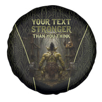 Personalized Muscular Goblin Weightlifting Spare Tire Cover Pain For Growth Dark Fantasy Gym Graphic