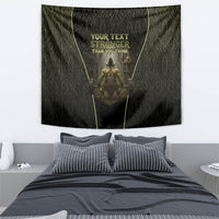 Personalized Muscular Goblin Weightlifting Tapestry Pain For Growth Dark Fantasy Gym Graphic