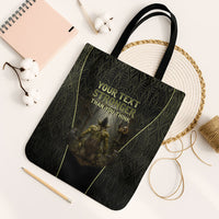 Personalized Muscular Goblin Weightlifting Tote Bag Pain For Growth Dark Fantasy Gym Graphic
