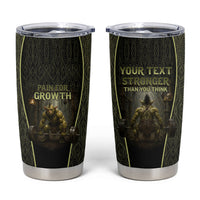 Personalized Muscular Goblin Weightlifting Tumbler Cup Pain For Growth Dark Fantasy Gym Graphic