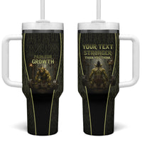 Personalized Muscular Goblin Weightlifting Tumbler With Handle Pain For Growth Dark Fantasy Gym Graphic