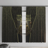 Personalized Muscular Goblin Weightlifting Window Curtain Pain For Growth Dark Fantasy Gym Graphic