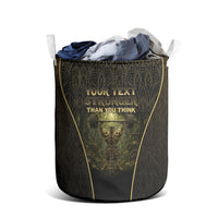 Personalized Muscular Cat Weightlifting Laundry Basket Pain For Growth Dark Fantasy Gym Graphic