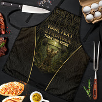 Personalized Muscular Cat Weightlifting Apron Pain For Growth Dark Fantasy Gym Graphic