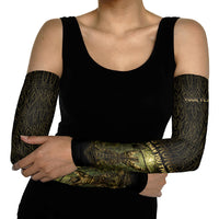 Personalized Muscular Cat Weightlifting Arm Sleeves Pain For Growth Dark Fantasy Gym Graphic
