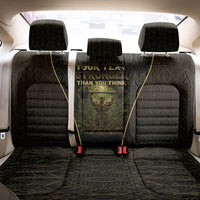 Personalized Muscular Cat Weightlifting Back Car Seat Cover Pain For Growth Dark Fantasy Gym Graphic