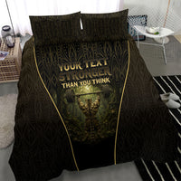 Personalized Muscular Cat Weightlifting Bedding Set Pain For Growth Dark Fantasy Gym Graphic