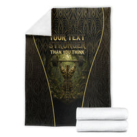 Personalized Muscular Cat Weightlifting Blanket Pain For Growth Dark Fantasy Gym Graphic