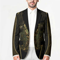 Personalized Muscular Cat Weightlifting Blazer Pain For Growth Dark Fantasy Gym Graphic