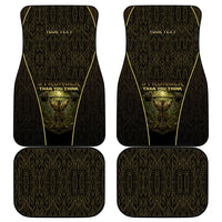 Personalized Muscular Cat Weightlifting Car Mats Pain For Growth Dark Fantasy Gym Graphic