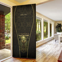 Personalized Muscular Cat Weightlifting Door Cover Pain For Growth Dark Fantasy Gym Graphic