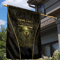 Personalized Muscular Cat Weightlifting Garden Flag Pain For Growth Dark Fantasy Gym Graphic
