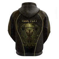 Personalized Muscular Cat Weightlifting Hoodie Pain For Growth Dark Fantasy Gym Graphic