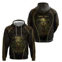 Personalized Muscular Cat Weightlifting Hoodie Pain For Growth Dark Fantasy Gym Graphic