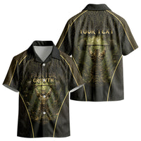 Personalized Muscular Cat Weightlifting Kid Hawaiian Shirt Pain For Growth Dark Fantasy Gym Graphic