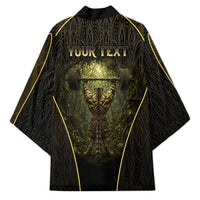 Personalized Muscular Cat Weightlifting Kimono Pain For Growth Dark Fantasy Gym Graphic