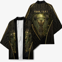Personalized Muscular Cat Weightlifting Kimono Pain For Growth Dark Fantasy Gym Graphic