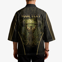 Personalized Muscular Cat Weightlifting Kimono Pain For Growth Dark Fantasy Gym Graphic