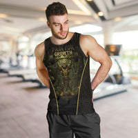 Personalized Muscular Cat Weightlifting Men Tank Top Pain For Growth Dark Fantasy Gym Graphic