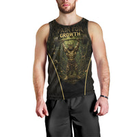 Personalized Muscular Cat Weightlifting Men Tank Top Pain For Growth Dark Fantasy Gym Graphic