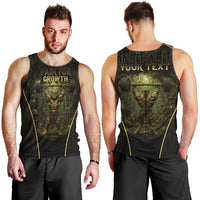 Personalized Muscular Cat Weightlifting Men Tank Top Pain For Growth Dark Fantasy Gym Graphic