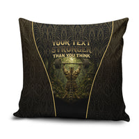 Personalized Muscular Cat Weightlifting Pillow Cover Pain For Growth Dark Fantasy Gym Graphic
