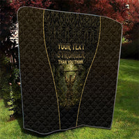 Personalized Muscular Cat Weightlifting Quilt Pain For Growth Dark Fantasy Gym Graphic