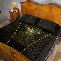 Personalized Muscular Cat Weightlifting Quilt Bed Set Pain For Growth Dark Fantasy Gym Graphic